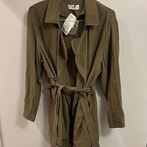 MNG Women's Olive Green Wrap Jacket